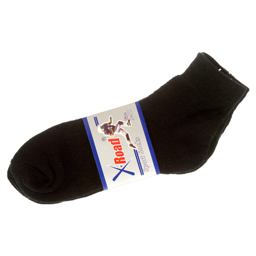 new arrivals sport socks men - 2 pair ankle all black 9-11 -- 6 per box