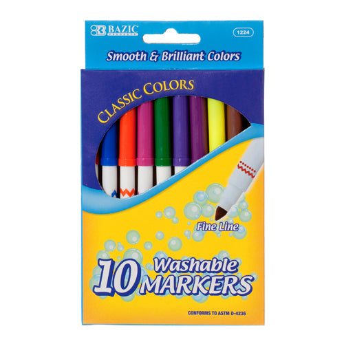 bazic washable markers - 10 pack  - seasonal -- 24 per box