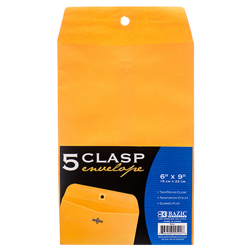 bazic clasp envelopes - 6x9 -- 48 per case
