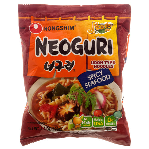 bulk nongshim neoguri ramyun noodle - spicy seafood flavor -- 10 per case