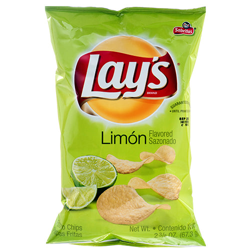 frito lay xvl lay's potato chips limon - 2.25 oz -- 24 per case