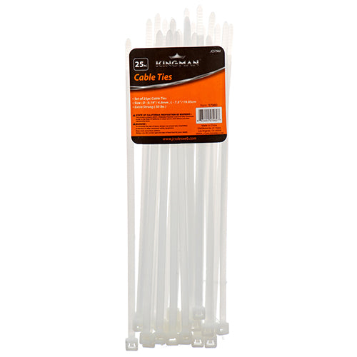 kingman cable ties 4.8mm x 7.5 - bulk -- 24 per box