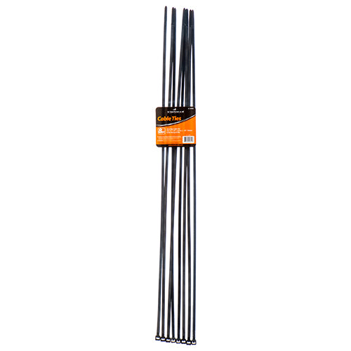 kingman cable ties - 20x4.8mm 50lbs - black -- 24 per box