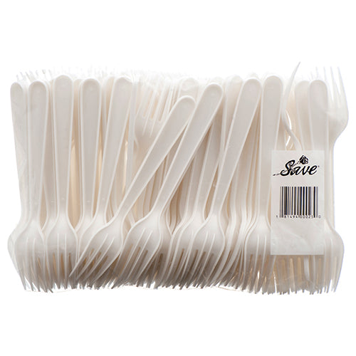 plastic forks 100ct - heavy weight -- 10 per case