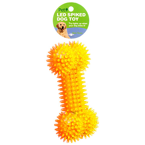 led spiked dog toys - assorted color - 24 pack -- 24 per case