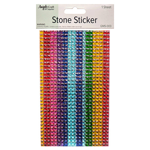 assorted color rhinestone sheet strip - 360 pieces -- 12 per box