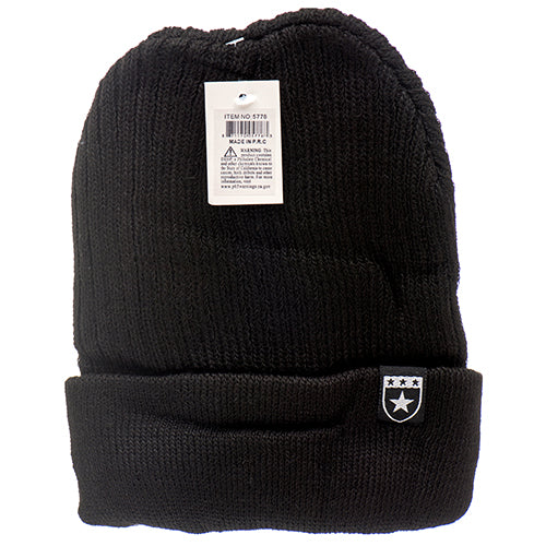 winter beanie with fur - 240 pieces - black - -- 12 per box