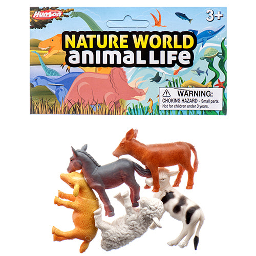baby farm animal figurines - 5 piece set -- 48 per case