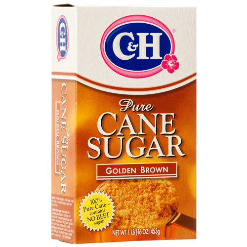 c&h golden brown sugar - 1 lb box -- 24 per case