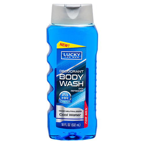 lucky body wash cool water 12 oz -- 12 per case