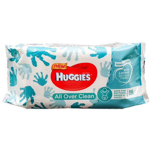 huggies baby wipes all over clean - 56 ct  -- 10 per case