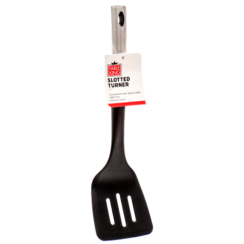 table king slotted turner - nylon - black w/silver handle - bulk -- 12 per box