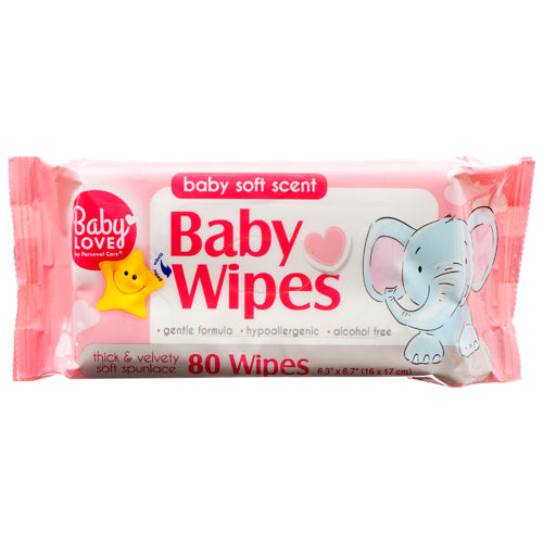 baby love baby wipes - 72 ct - pink -- 12 per case
