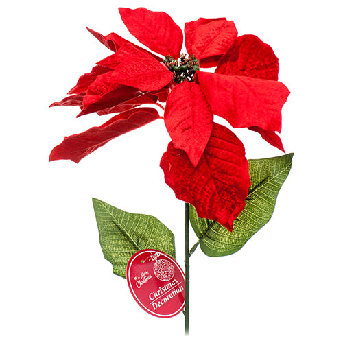 hx artificial poinsettia red -- 36 per box