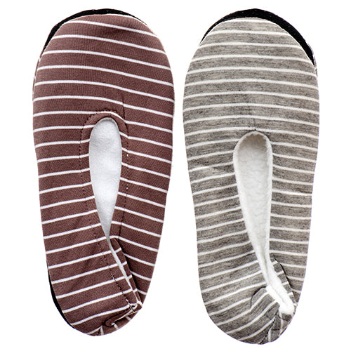 hw winter slippers with stripes - assorted colors - -- 24 per box