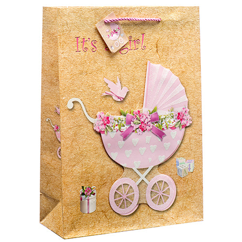 gift bag baby shower asst design large -- 12 per box