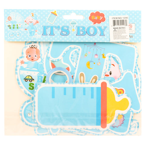 baby shower garland decoration - boy -- 12 per box