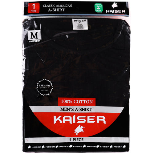 mens a-shirts black cotton - -- 12 per box