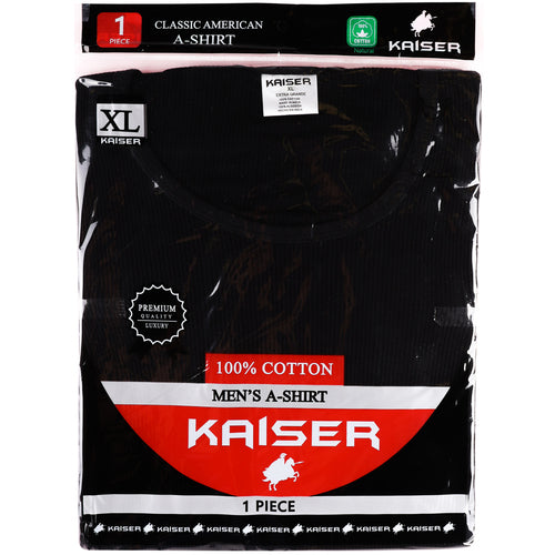 men's black cotton a-shirts - xl -- 12 per box