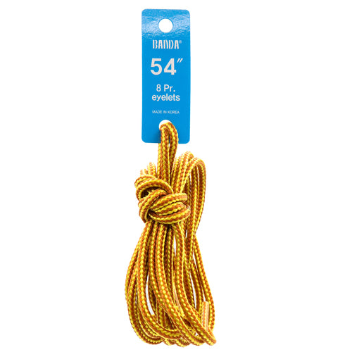 round tan/gold shoelaces - 54 in  -- 12 per box