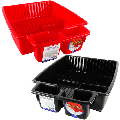 large sink dish drainer - assorted colors -- 12 per case