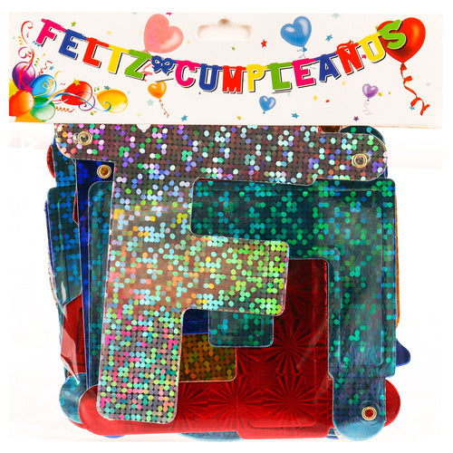 feliz compleanos banner - colorful -- 12 per box