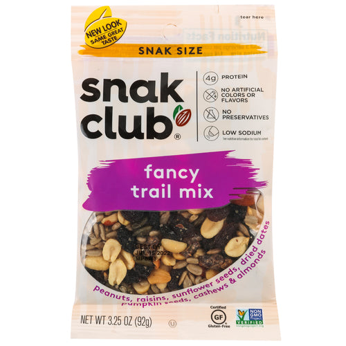 snak club fancy trail mix - 3.25 oz -- 12 per case