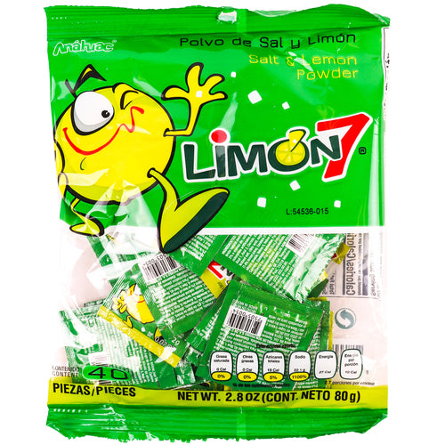 limon 7 salt & lemon powder - 40 packets -  -- 24 per case