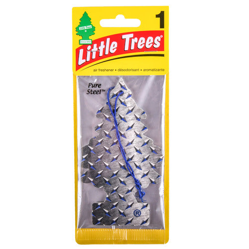 little trees car freshener - pure steel -- 24 per box