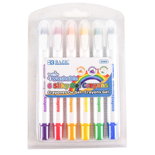 bulk gel crayons - 6 colors -- 24 per box