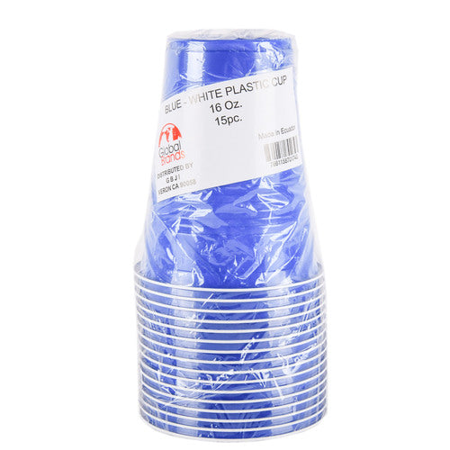 blue plastic party cups 16 oz - bulk  -- 48 per case