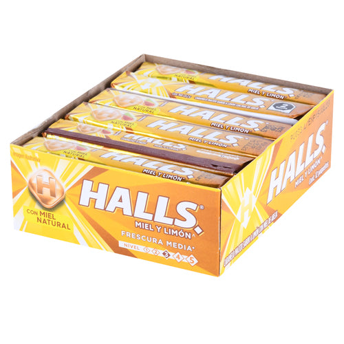 halls stick honey lemon  -  -- 12 per box