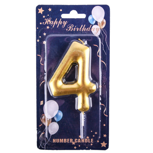 birthday candles #4 assorted colors -- 12 per box