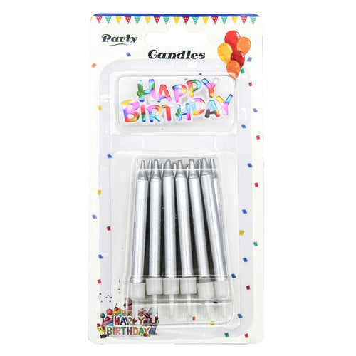 birthday candles silver and gold - personalizable -- 12 per box