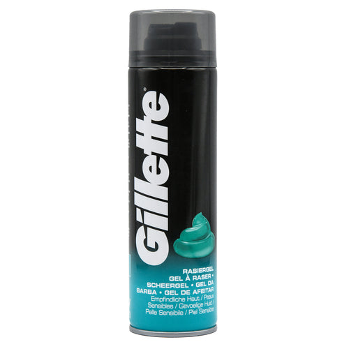 gillette shaving gel sensitive 200ml -- 6 per case