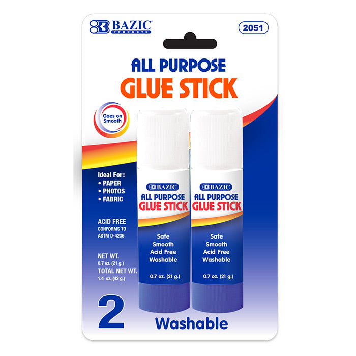 bazic premium glue stick 0.7oz -- 24 per box