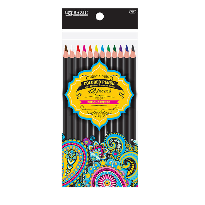 bazic designer series colored pencils - -- 24 per box