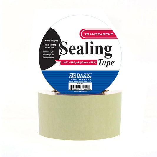 bazic 1.88 in x 54.6 yards clear packaging tape -- 36 per case