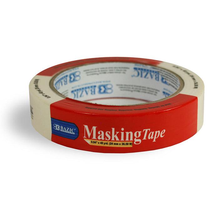 bazic general purpose masking tape 0.94 in x 40 yards -- 36 per case