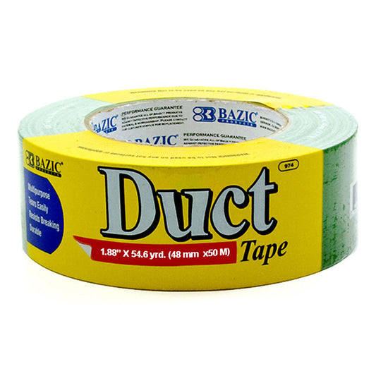 bazic 1.88 in x 60 yards green duct tape - bulk  -- 12 per case