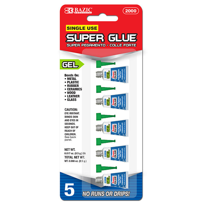 super glue gel 0.5g - bulk aa pack -- 24 per box
