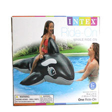 intex ride-on 76 x 47 black whale age 3 shelf box -- 1 per box