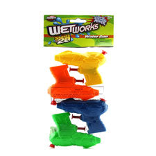 water gun pack - 4 pcs - solid orange/yellow -- 36 per box