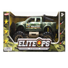 11.5 f/f big wheel military pick up truck - wind-up key - 6 pack -- 1 per box