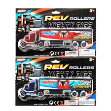 8.75 p b container truck on card blue red -- 24 per box