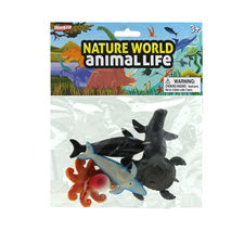 baby ocean animal figures - pvc bag & header -- 1 per box