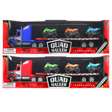 22.5 f/f trailer truck with 3 atvs -- 1 per box