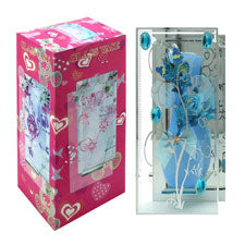 glass vase blue 11.5 25 9cm -- 1 per box