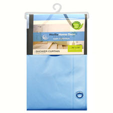 solid peva shower curtain - blue - 180x180cm -- 6 per box