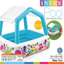toys and games pool swim center - 62 x 62 x 48 - detachable sun shade - ages 2+ -- 1 per box